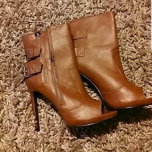 Open toe ankle boot
